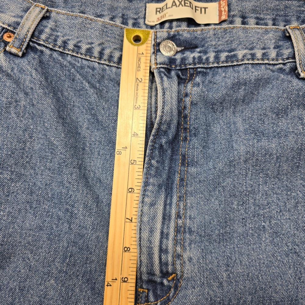 Levis 550 Relaxed Fit Jeans Mens 44x32 Medium Wash Blue Denim Tapered Leg 00550 - Picture 10 of 12
